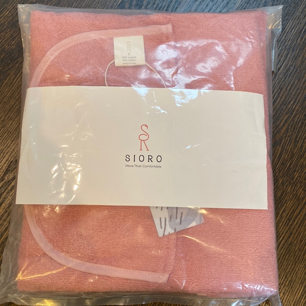 Sioro pink cotton robe cover up kids